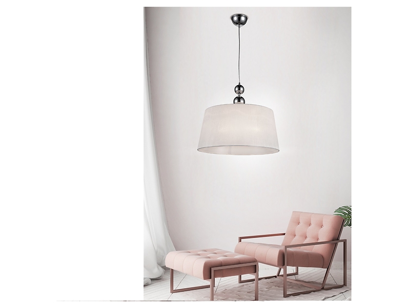 Lampa wisząca Clara tkaninowa biała
