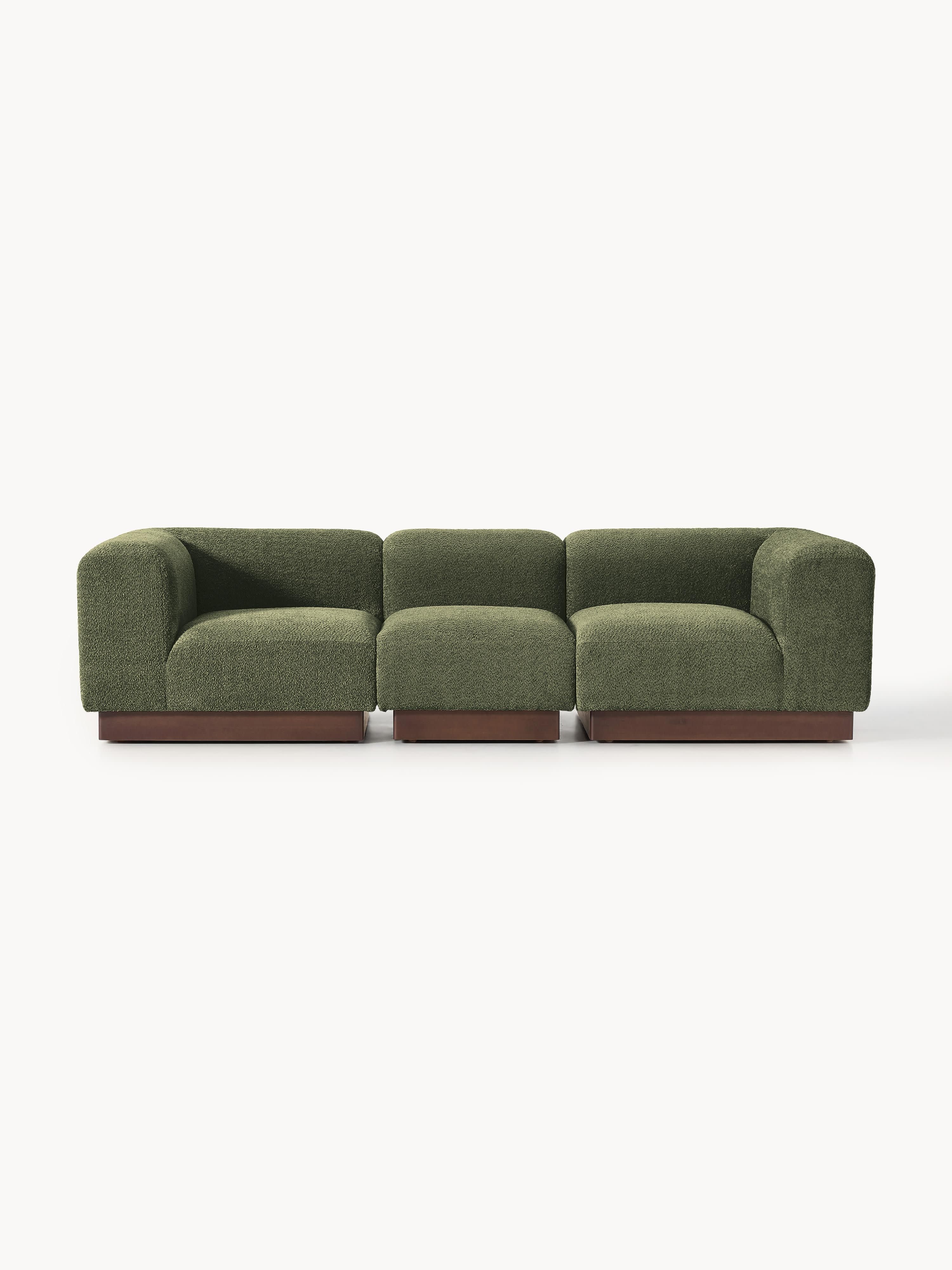 Modulares Sofa Natalie (3-Sitzer) aus Teddy-Bouclé