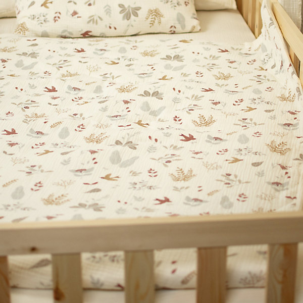Housse de couette réversible en gaze de coton Aube