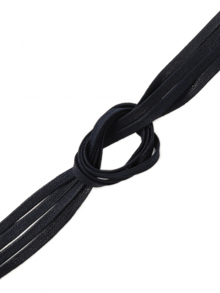 Waxed navy blue laces
