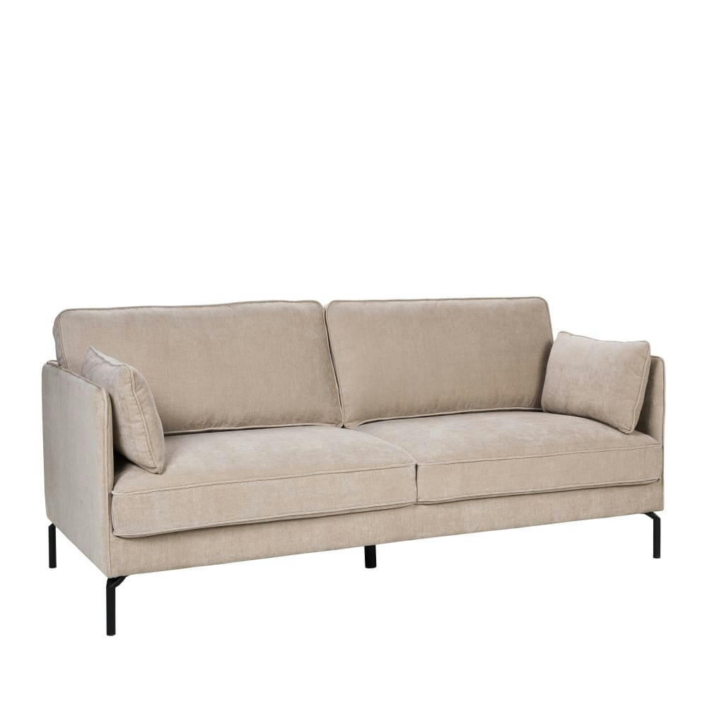 SOMERDALE - Canapé 3 places en tissu beige