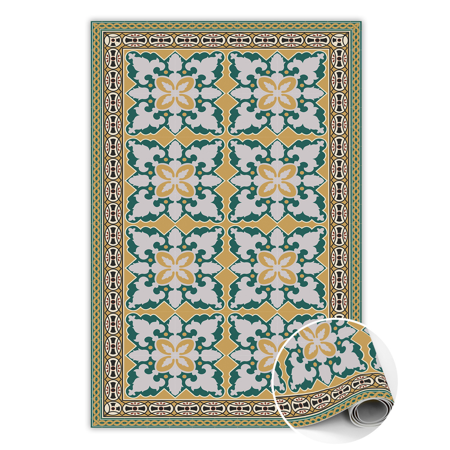Dywan winylowy do wnętrz 60x90 cm - styl boho.