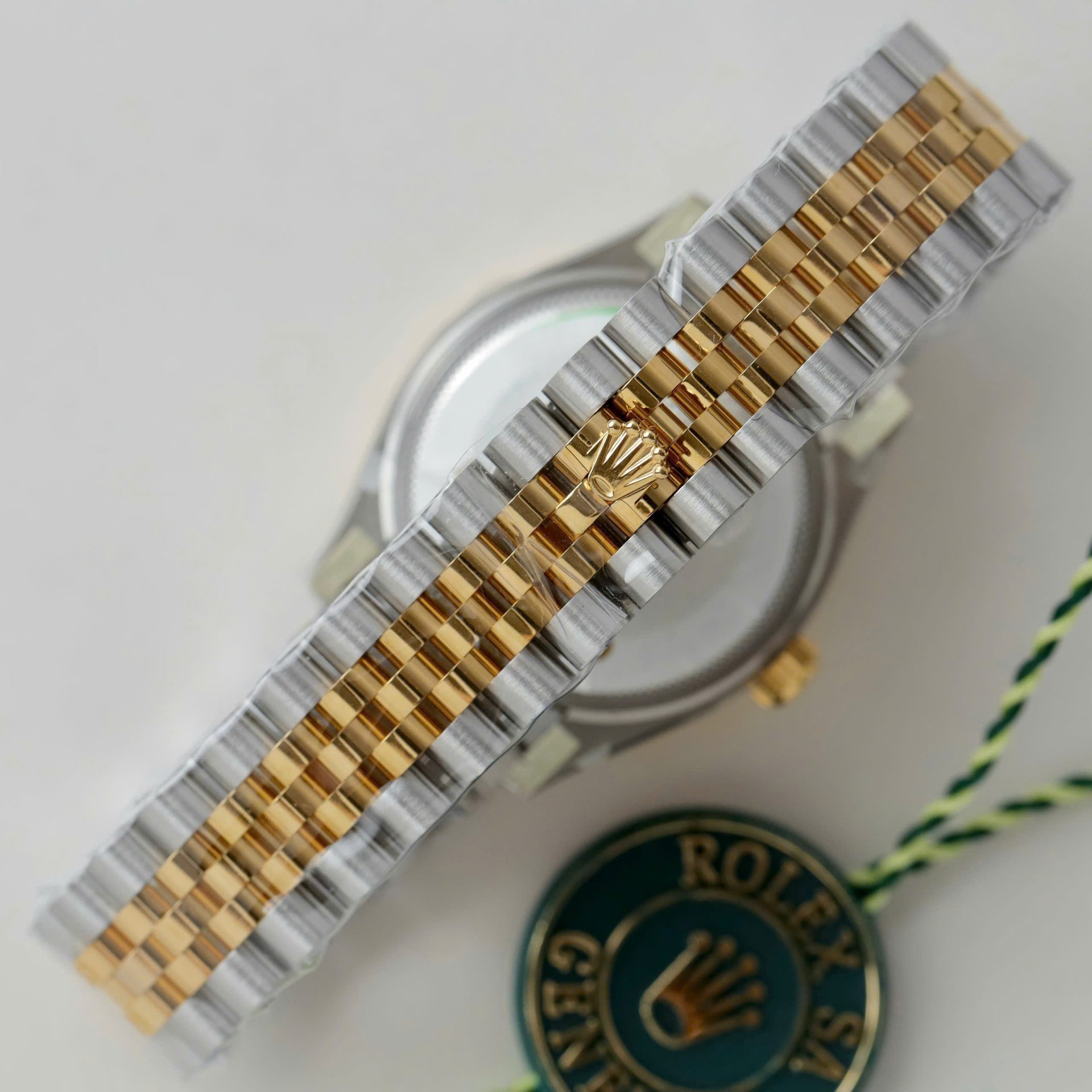 Rolex Datejust SS/YG Plated Chocolate Dial CZ Diamonds 31mm Jub THBF Replica