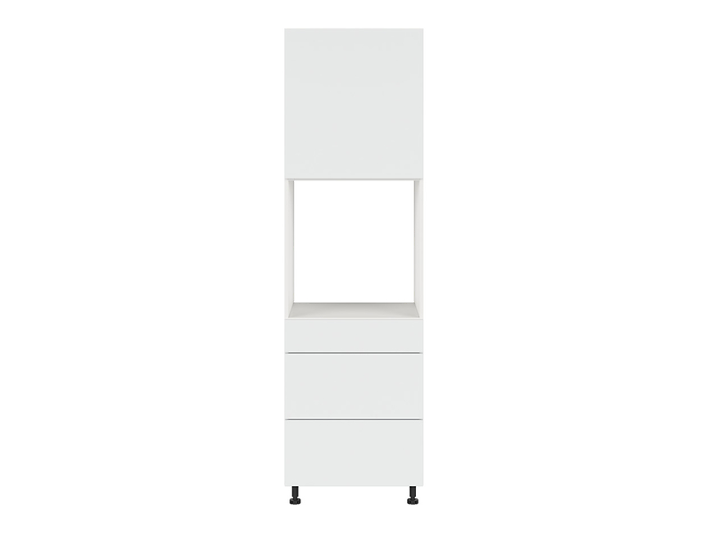 Szafka pod zabudowę piekarnika Top Line 2 60 cm lewa z szufladami cichy śnieżny super mat domyk
