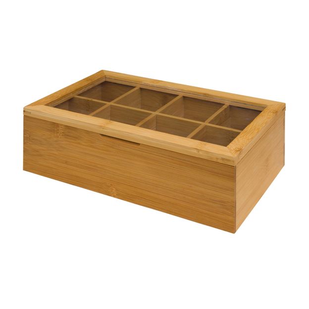 CAIXA DE CHÁ 31 CM X 19 CM BAMBOO