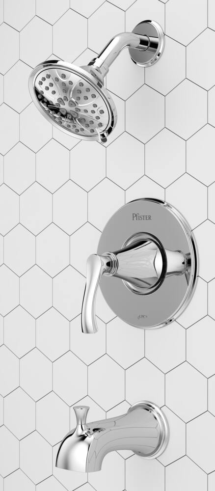 Pfister Auden Single Handle Bathtub & Shower Faucet, Chrome