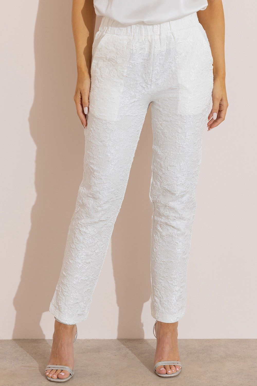 Klass. Slim Leg Textured Pull on Trousers