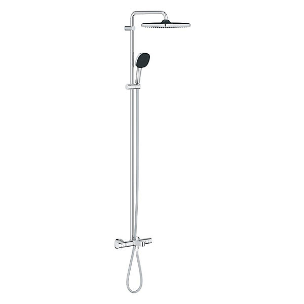 Grohe Vitalio Comfort 250 Colonne de douche avec mitigeur thermostatique   Douche de tête   Douchette 2 jets, chrome (G26984001)