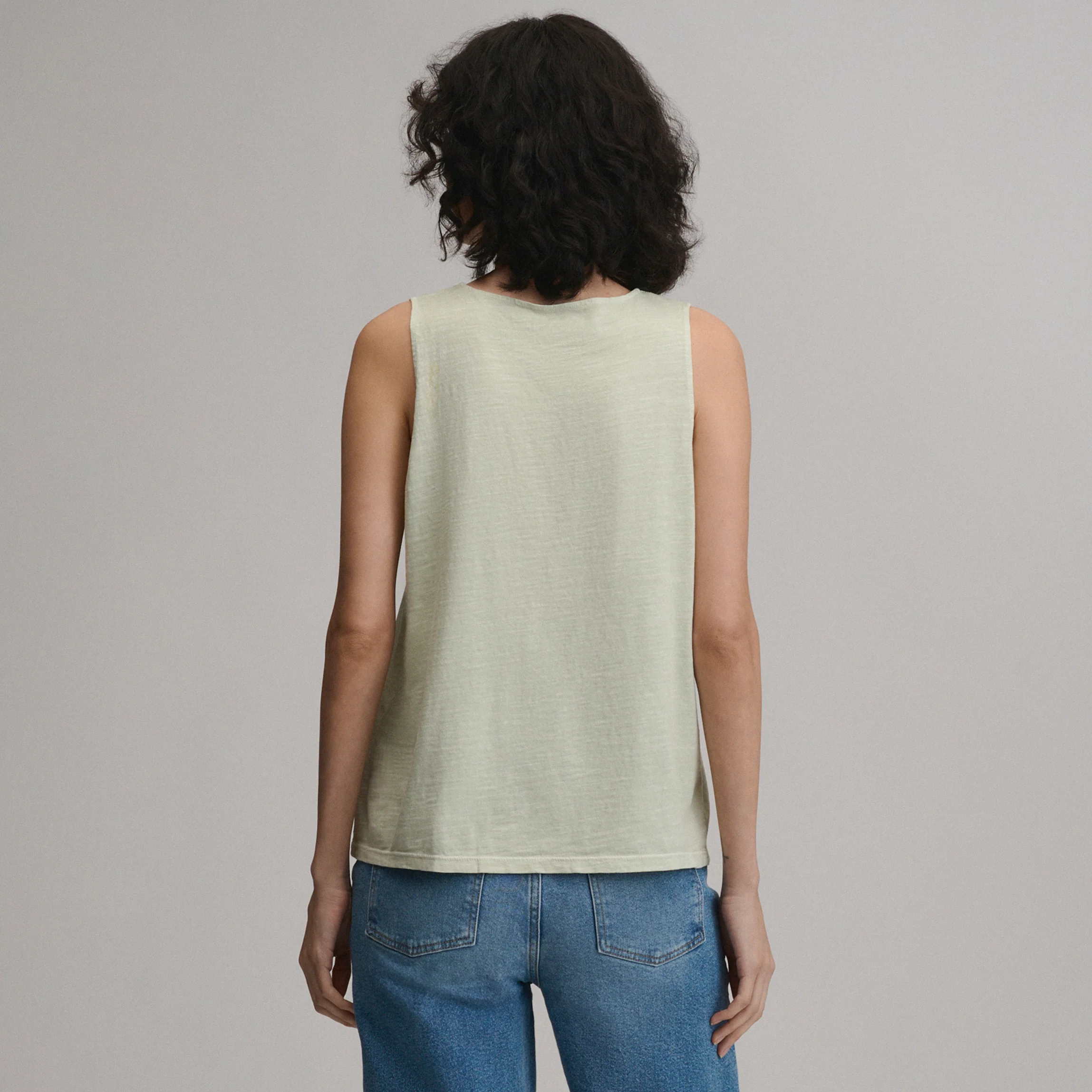 Women's Sunwashed Cotton Tie Front Tank