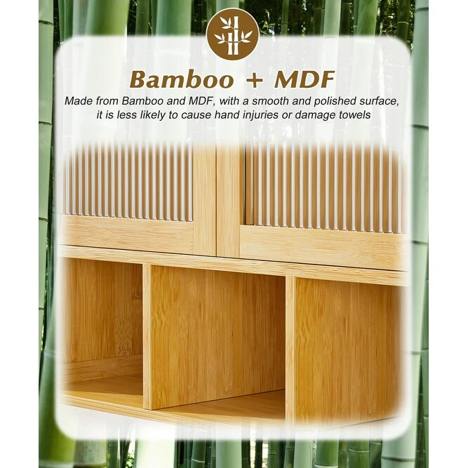 Bathroom Wall Cabinet with 2 Frosted Door