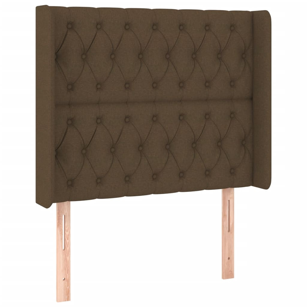 Wezgłowie Brąz 93 x 16 x 118/128 cm Tkanina vidaXL