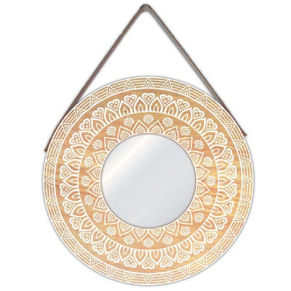 MANDALA - Miroir rond à suspendre D40cm