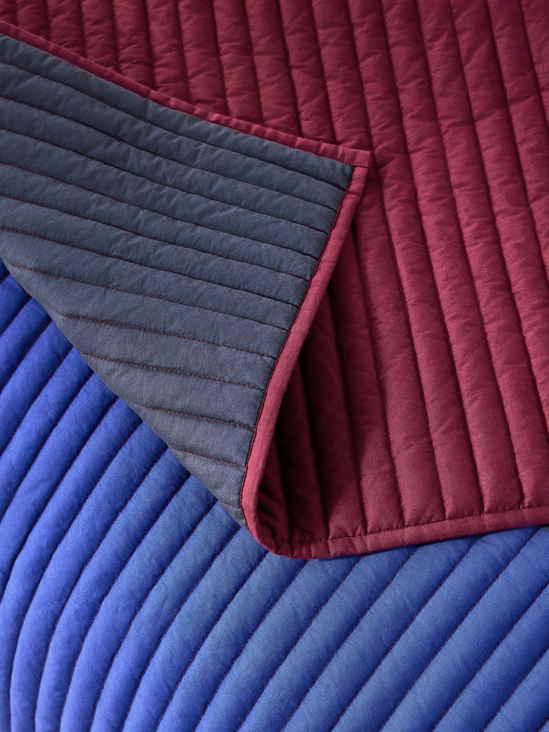 Imleda Quilted Cotton Bedspread in Navy