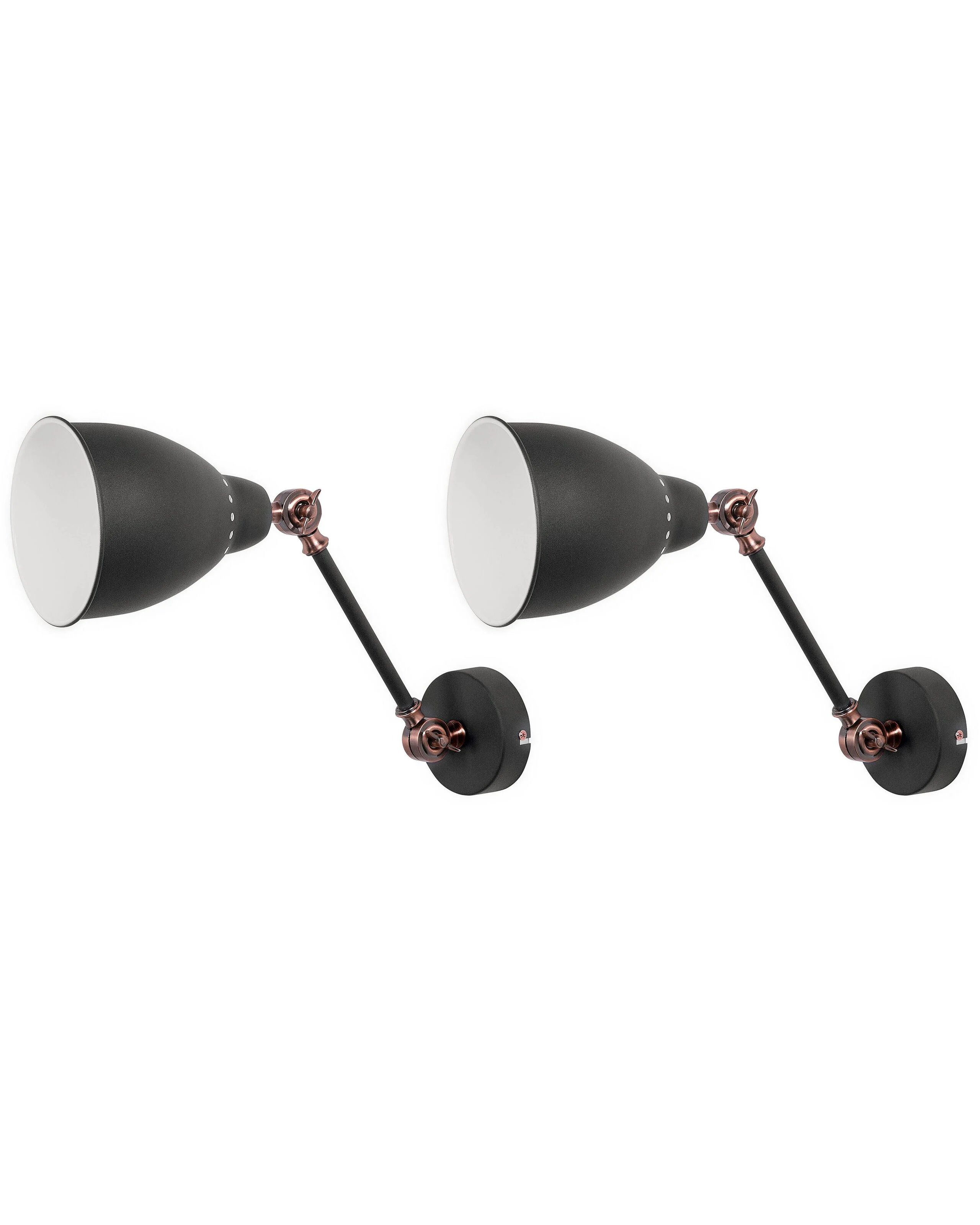 2 kinkiety lampy ścienne metalowe szare grafitowe