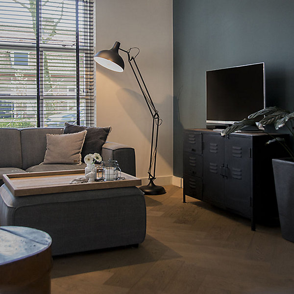 Lampadaire intelligent noir réglable avec Wifi A60 - Hobby