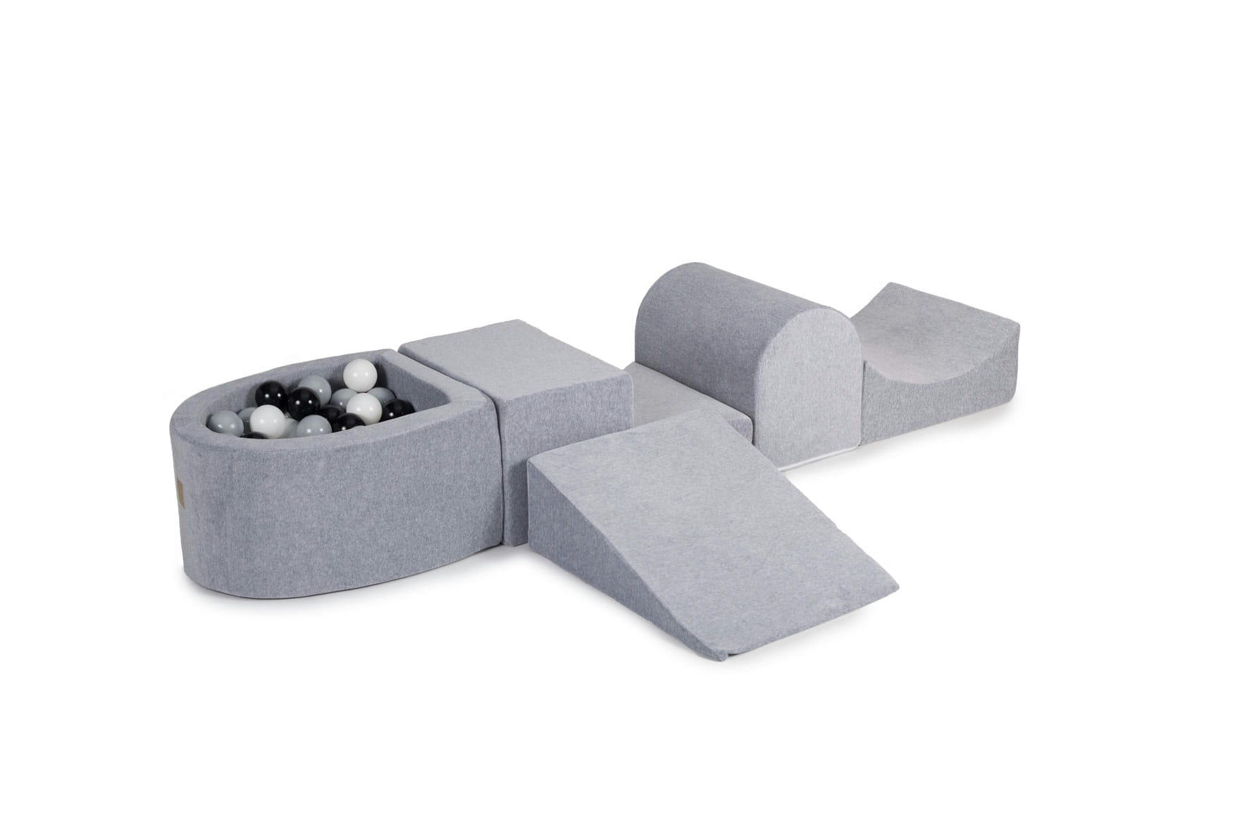 - Aire de jeux avec mousse gris clair balles Noir/Gris/Blanc