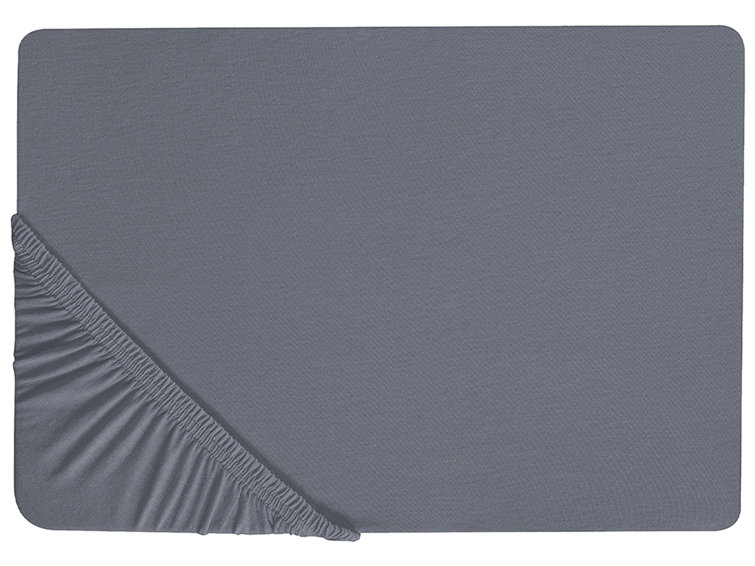 Bawełniane prześcieradło 90x200 cm ciemnoszare