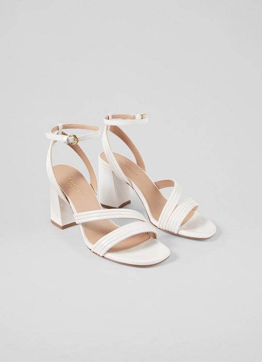 Edita Pearl Strap Block Heels