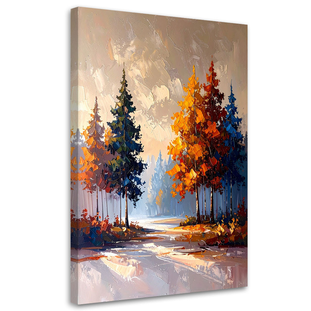 Feeby Obraz do salonu kuchni jadalni, Las Drzewa Pejzaż 40x60
