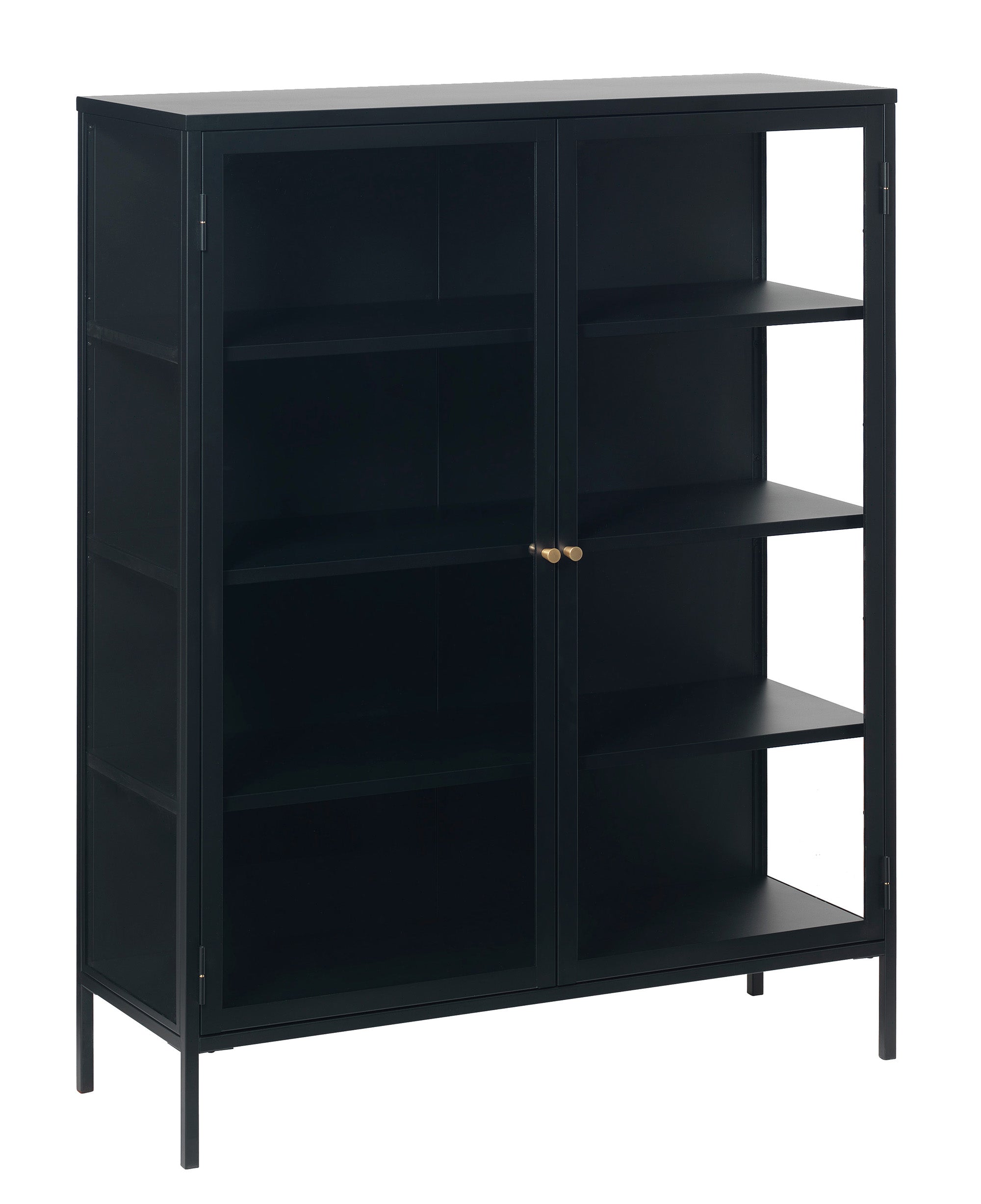 Rebellenclub Vitrinekast Nimbin - 140 x 110 cm - Zwart