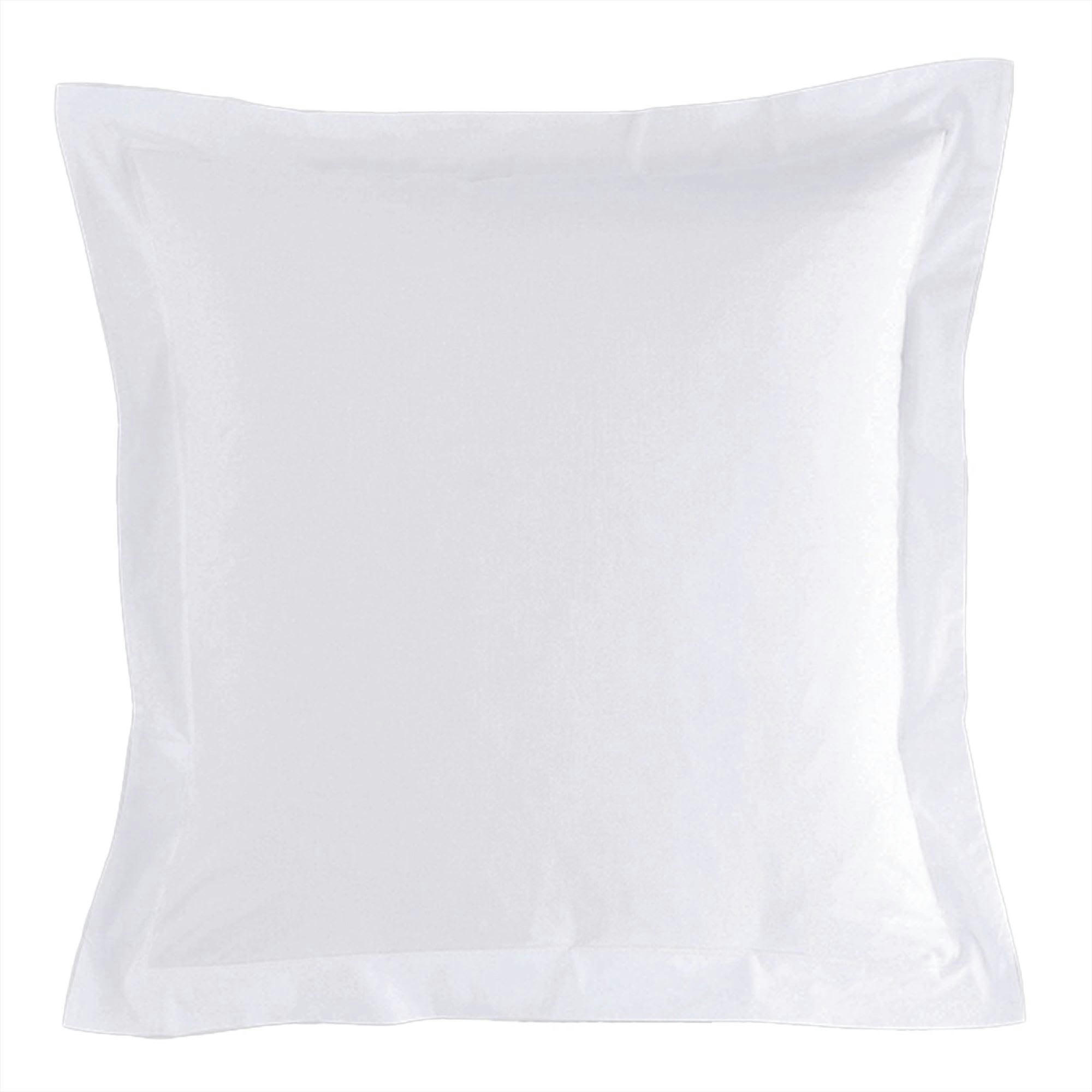 COTON UNI LAURÉAT - Taie volant 50x70 blanc en coton