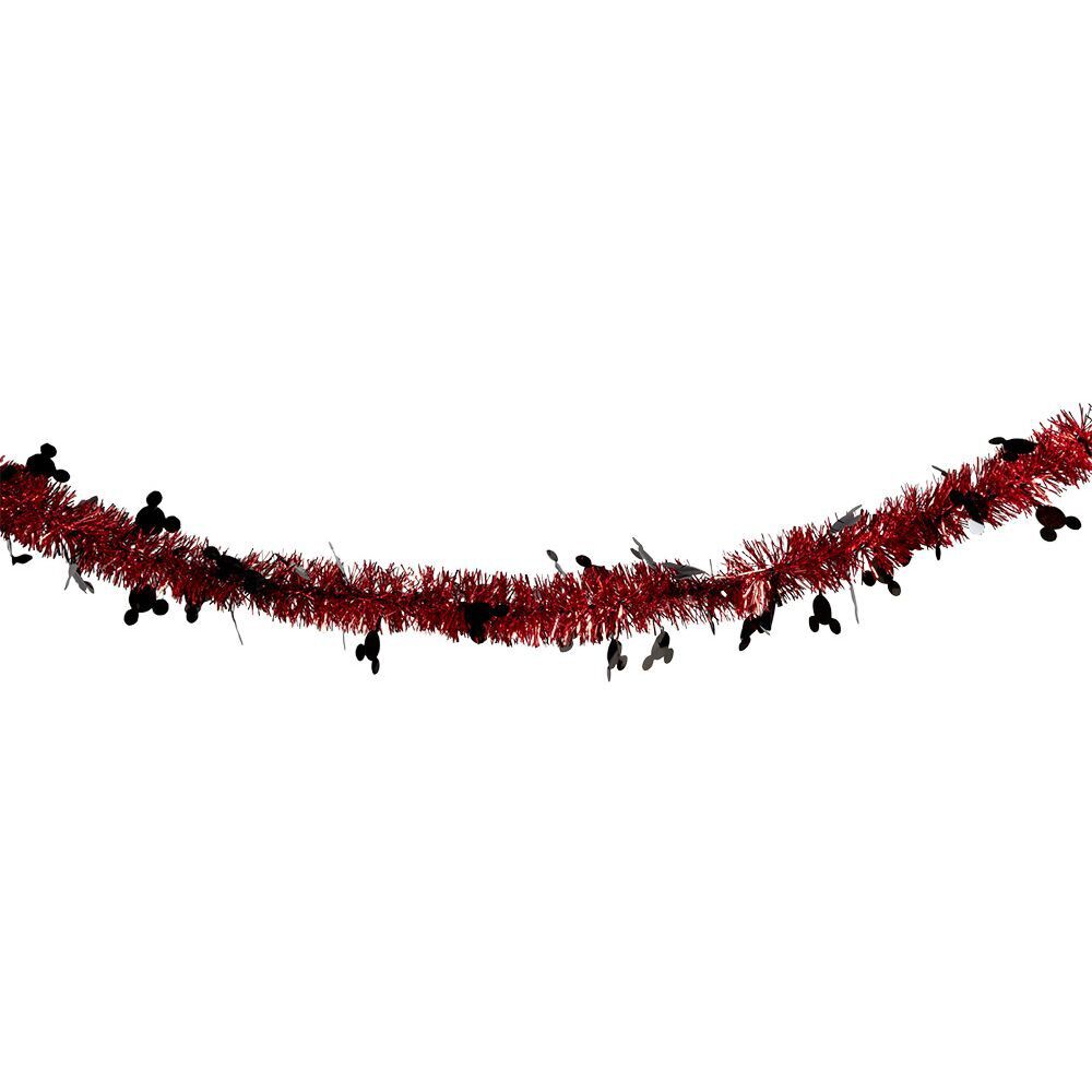 Guirlande de No&euml;l Disney Mickey scintillante rouge et noir 3m