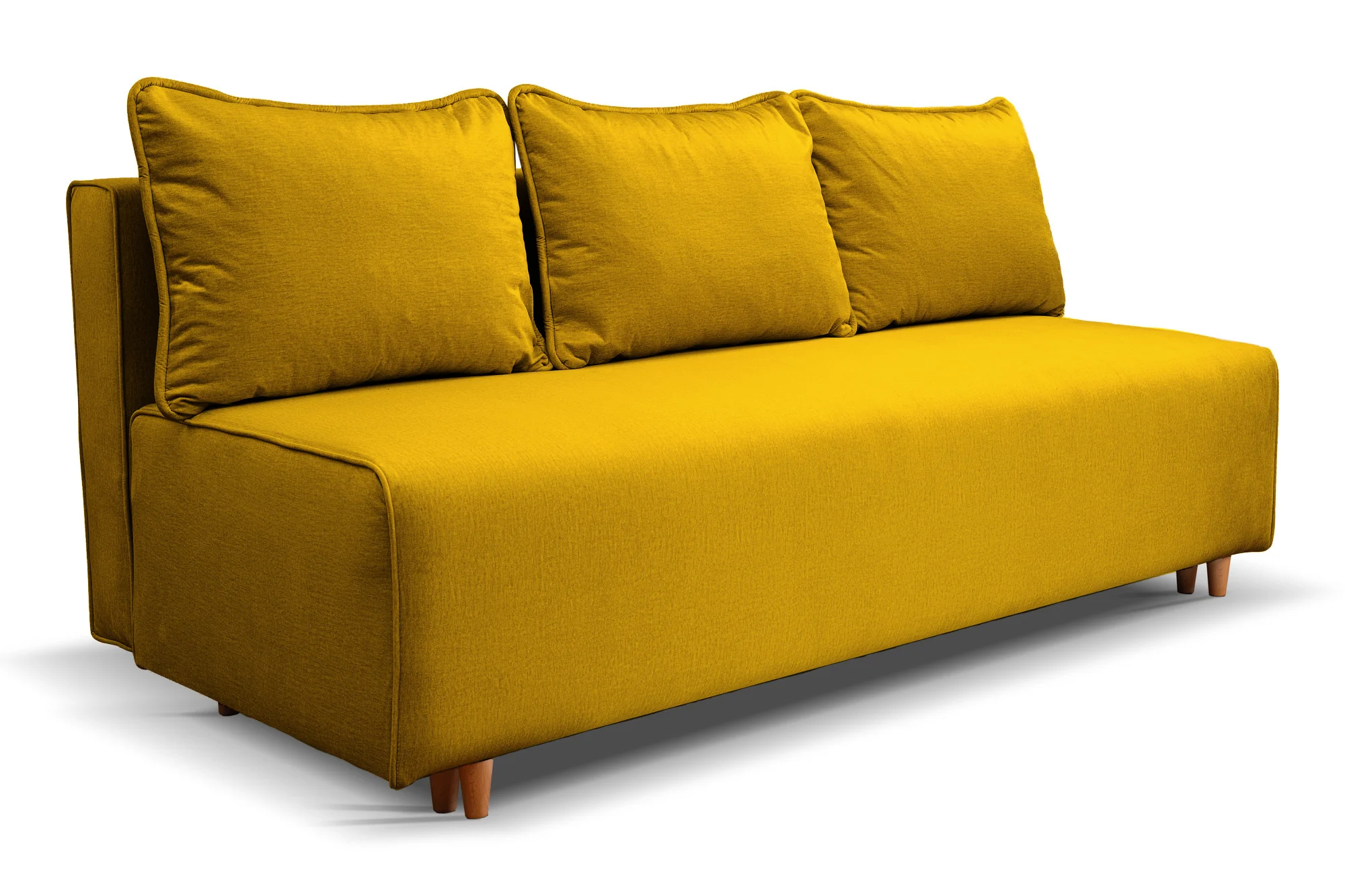 Kanapa z funkcją spania sofa rozkładana Santi - żółta