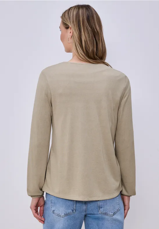 Langarm Jacke in offener Passform