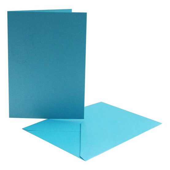 Pearlescent Blue CardsA6 4 Pack