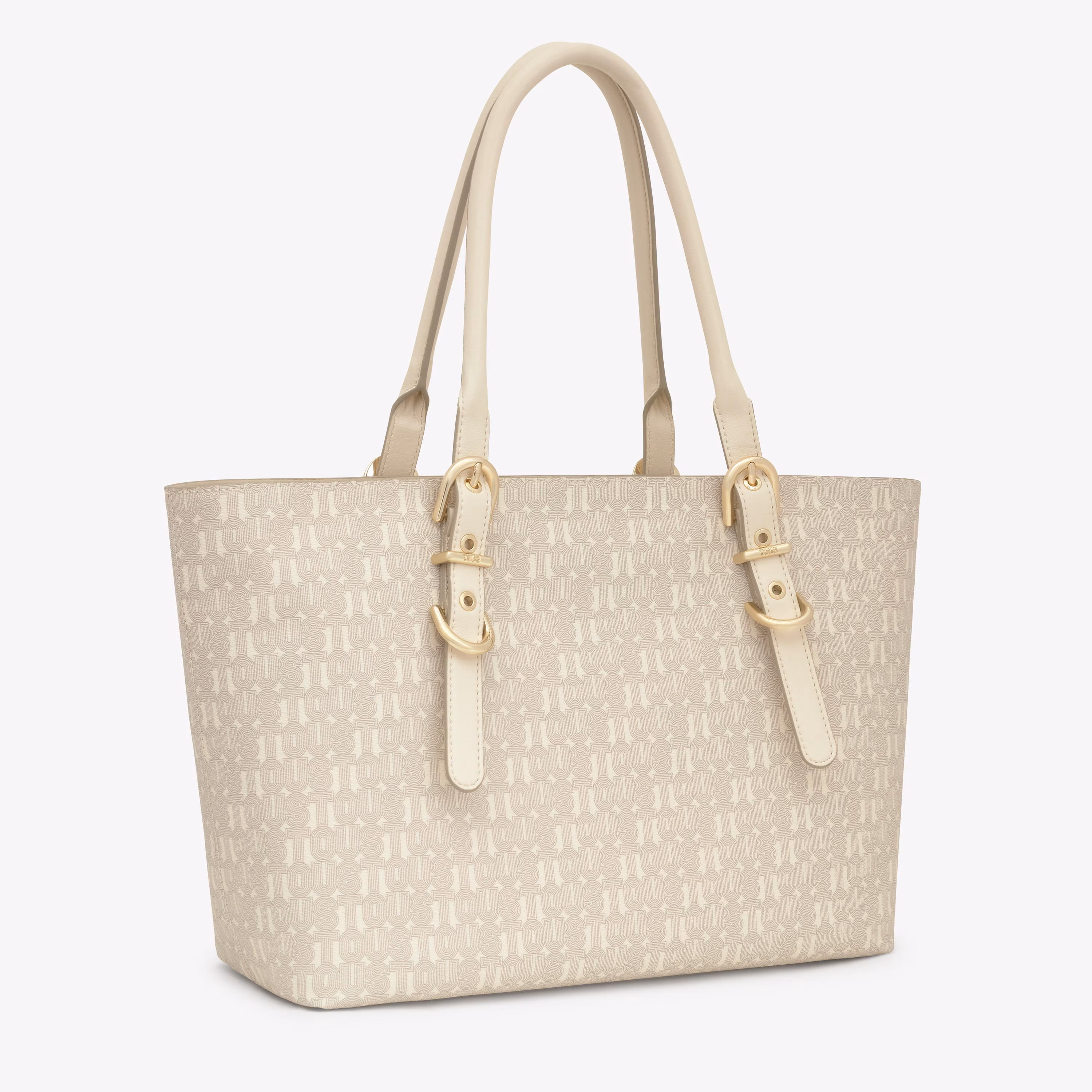 Capazo grande beige TOUS Buckles Silhouette