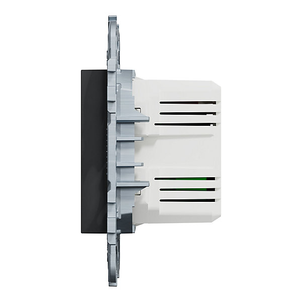 Chargeur USB double 5V 2,4A type A C Schneider Electric Unica gris anthracite