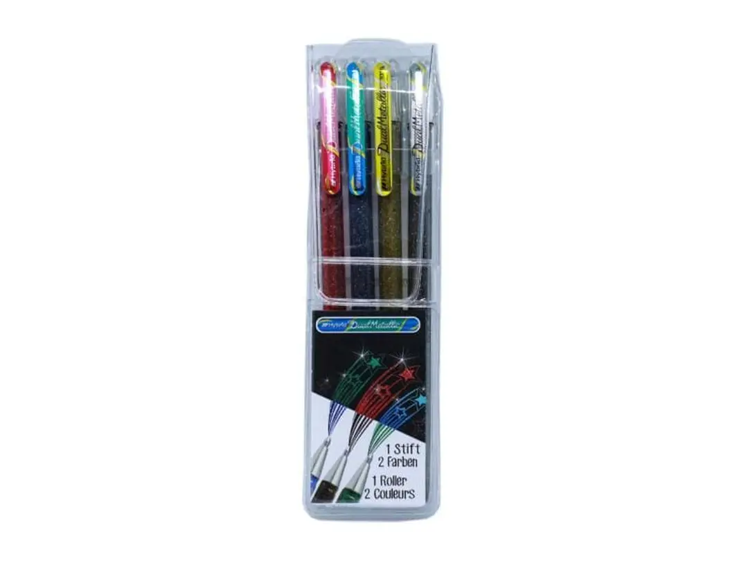 Kugelschreiber 4er-Set Hybrid Gel Dual Metallic