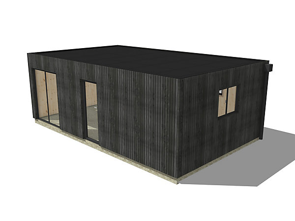 Bureau de jardin 4 saisons en bois 7,7 x 4,6 x 2,7 m / isolation RE2020 / menuiseries alu k-line