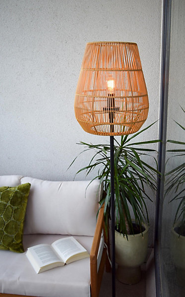 Lampadaire NERIDA en pvc avec 1xE27 - Naturel - Lucide