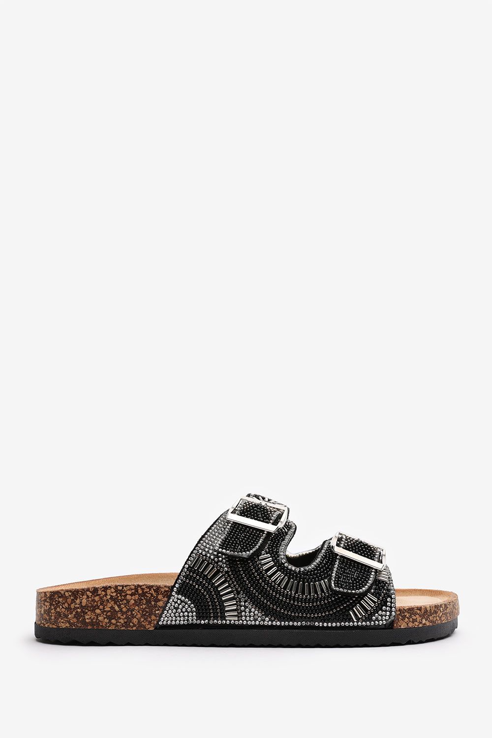 Where's That From Katrin' Slider Flatform Sandals With Adjustable Straps