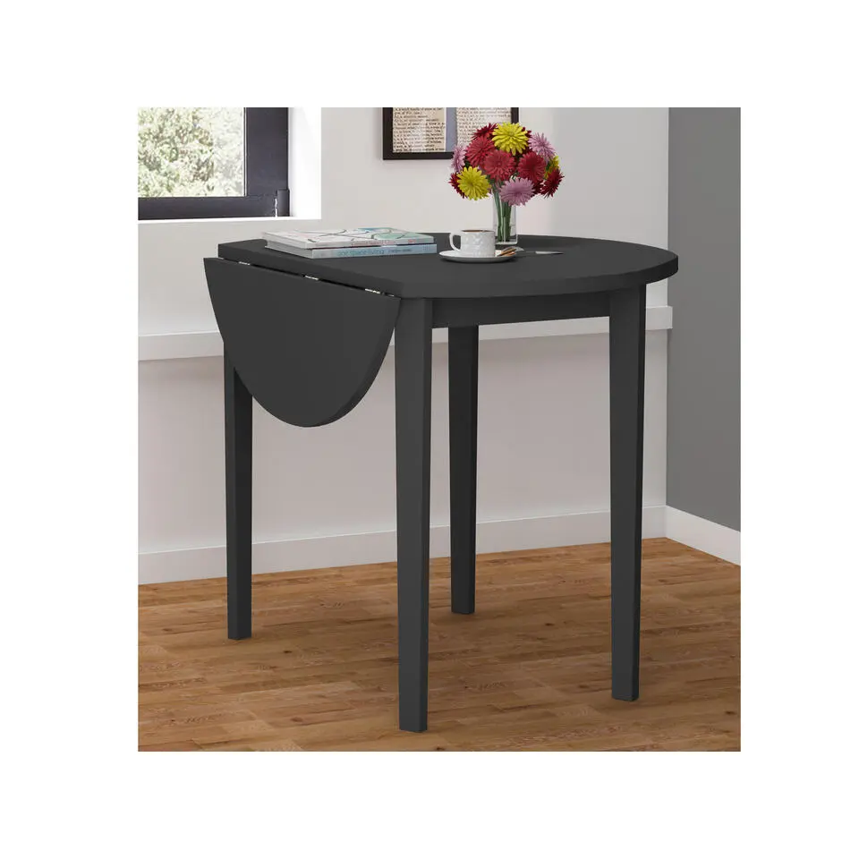 Trend - Ronde eettafel 92x54 cm 4-persoons in zwart eiken MDF