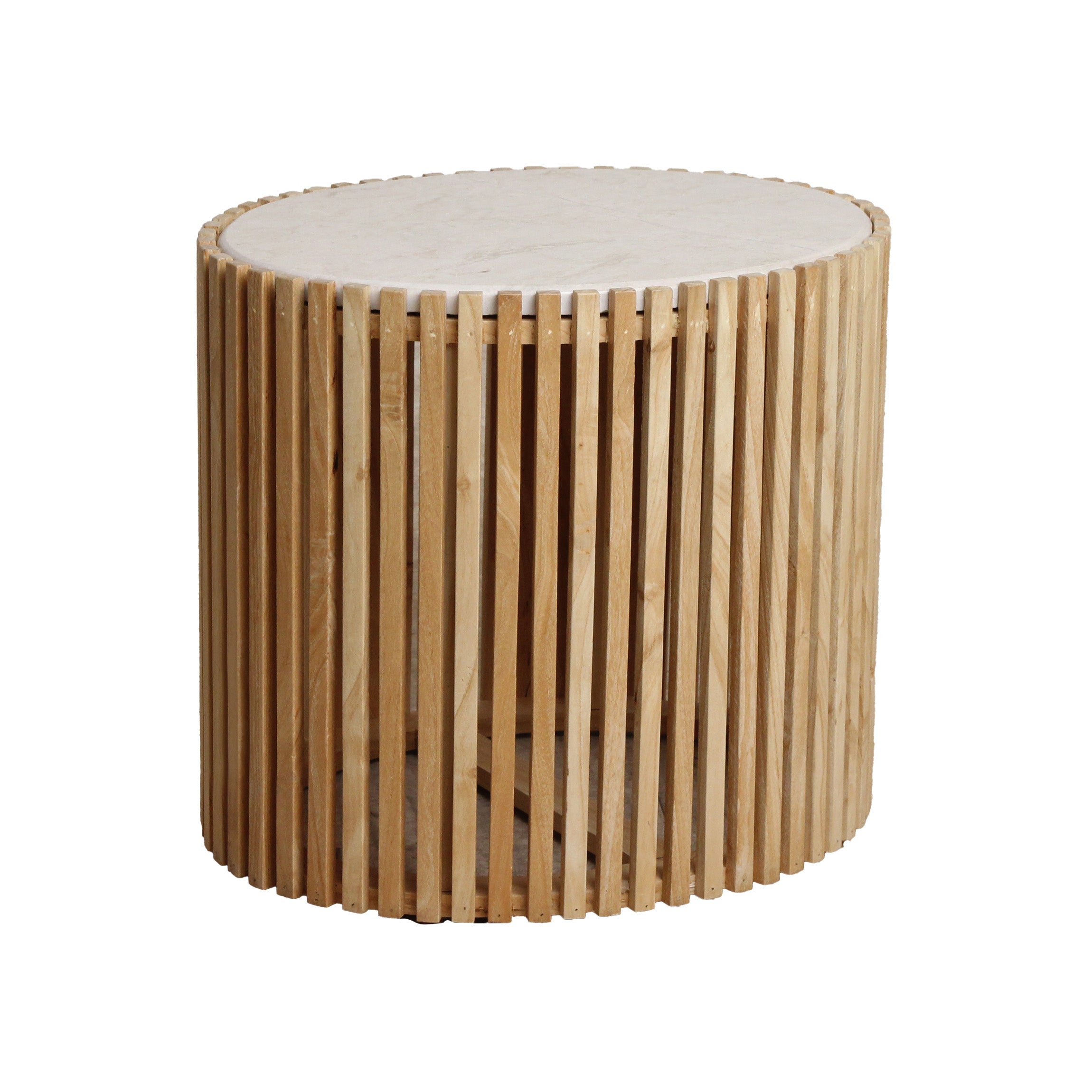 Raw materials bijzettafel Infinity ovaal - marmer - 52x42x45 cm