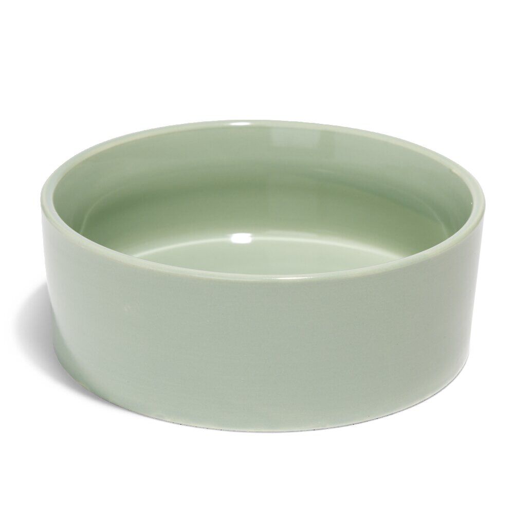 Gamelle ronde pour chien céramique vert Ø18xH.6cm - 800 ml