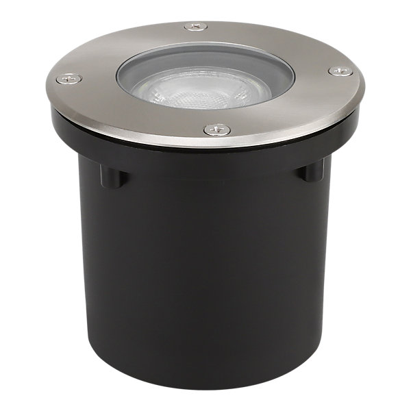 3 spots d'extérieur encastrables Wonsey argent GU10 25W IP65/IP67 Goodhome