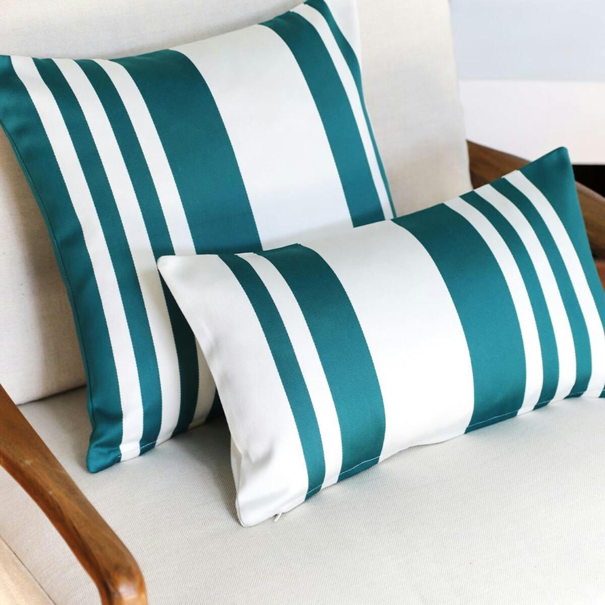 PAMPELUNE - Housse de coussin coton Vert 40x40 cm