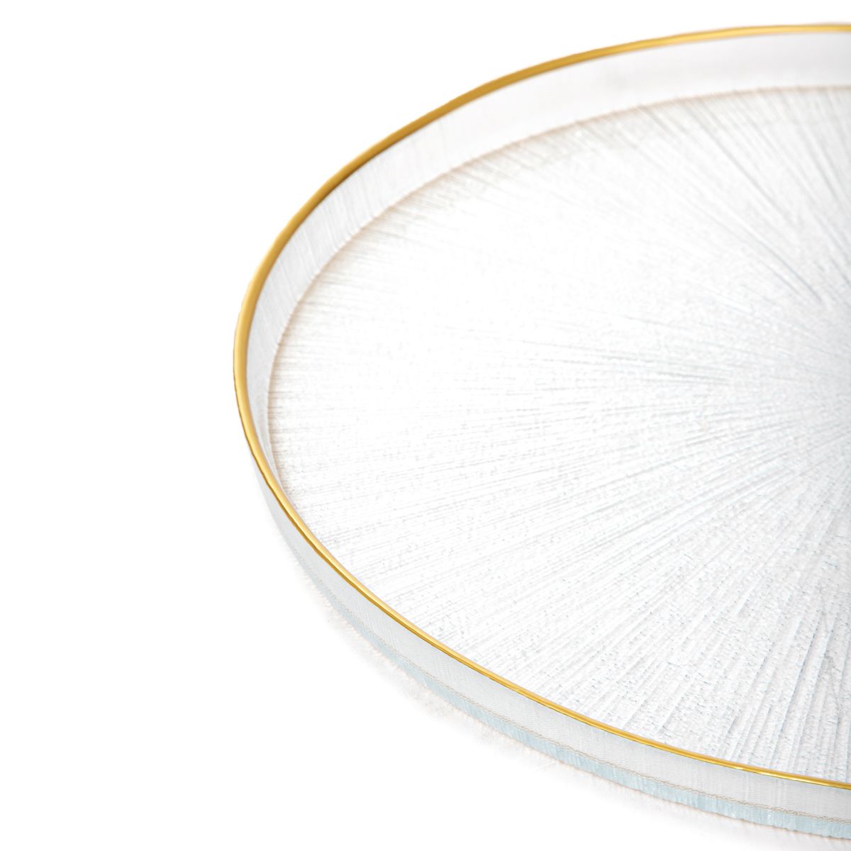 Talerz MONZE obiadowy ze złotą obwódką 28 cm