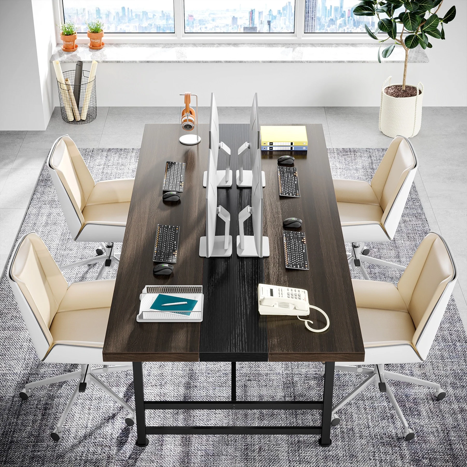 6FT Conference Meeting Table Computer Desk for Office, Boardroom Desk