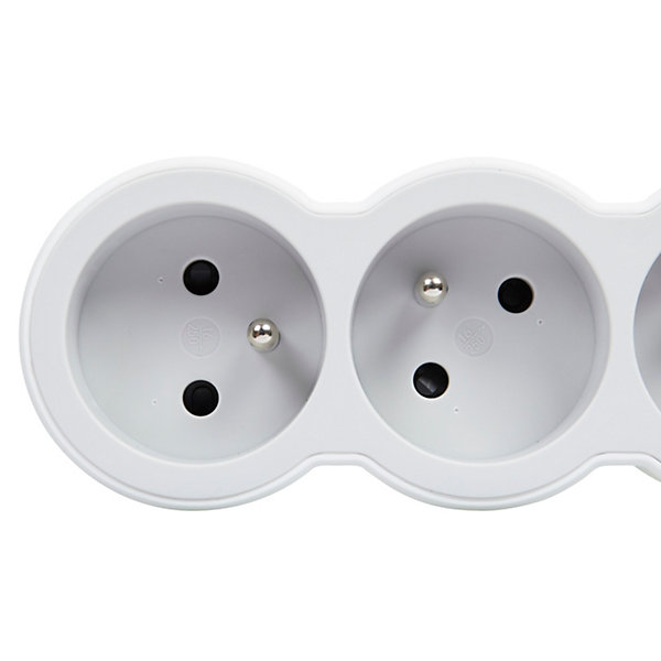 Multiprise 4 prises Legrand blanc et gris