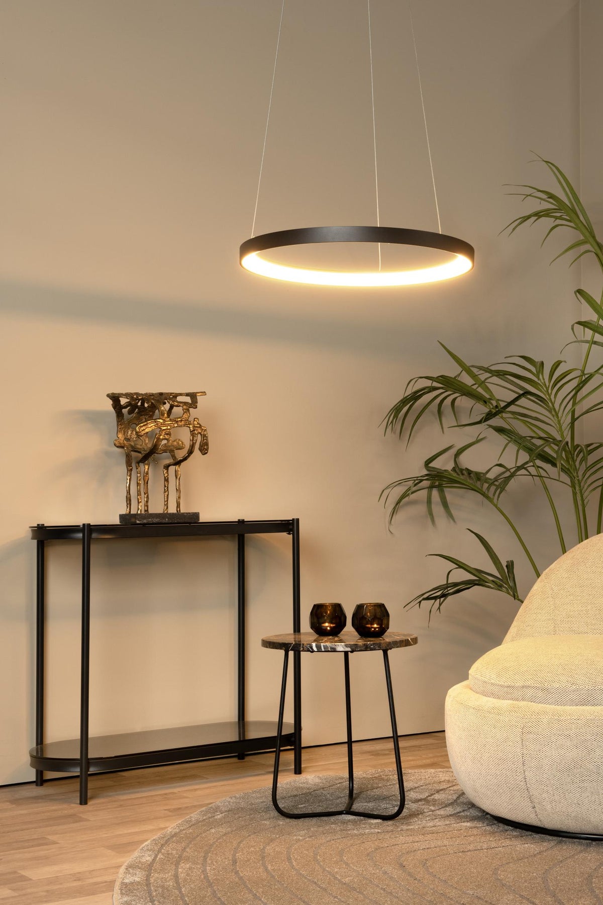 Lucide hanglamp VIDAL - Geïntegreerde LED - Zwart