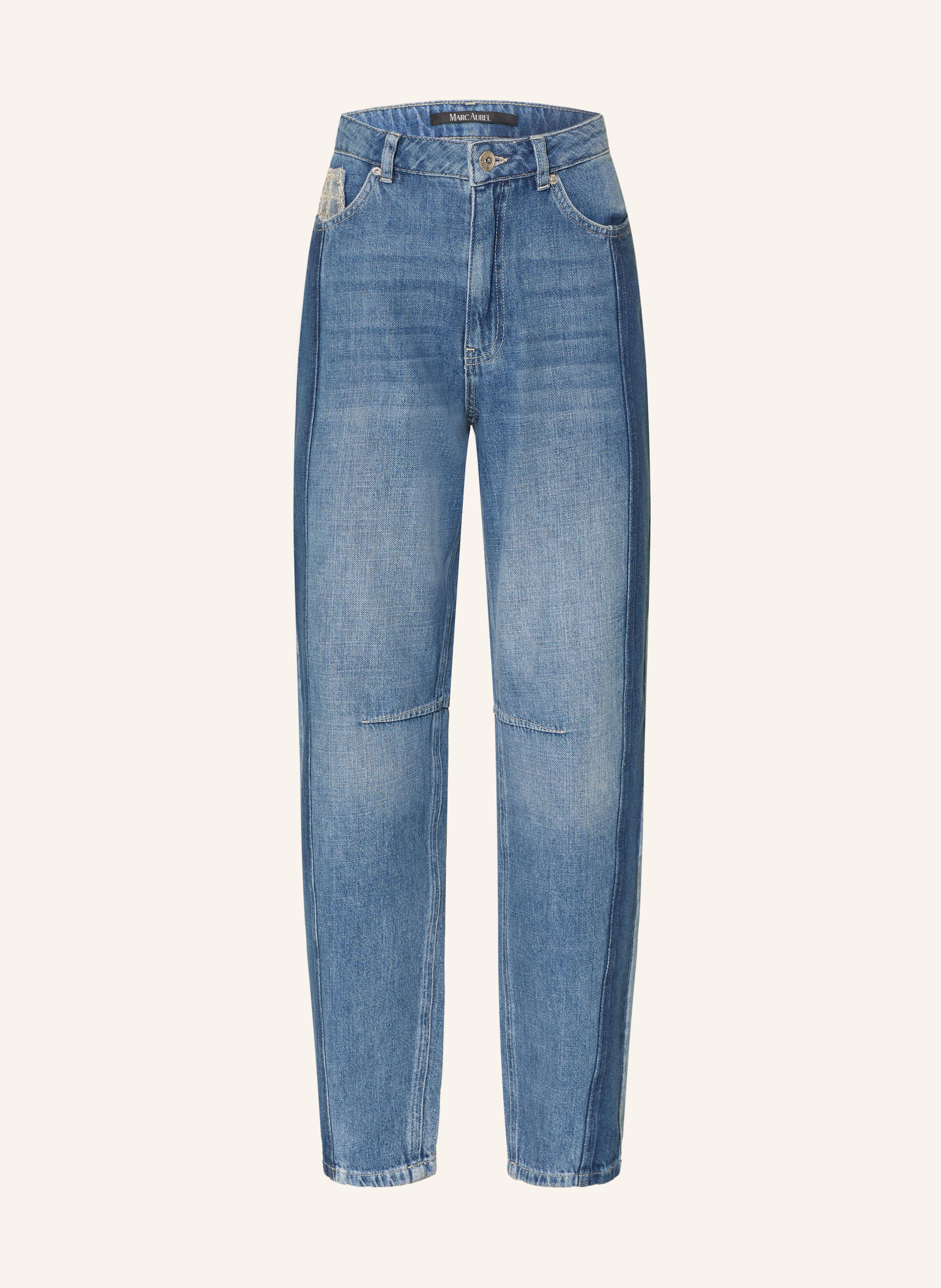 MARC AUREL Barrel Jeans mit Galonstreifen