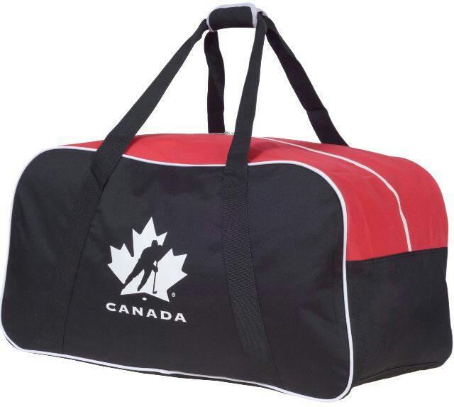 Hockey Canada Hockey Bag, Carry, Junior, Black/Red, 30-in