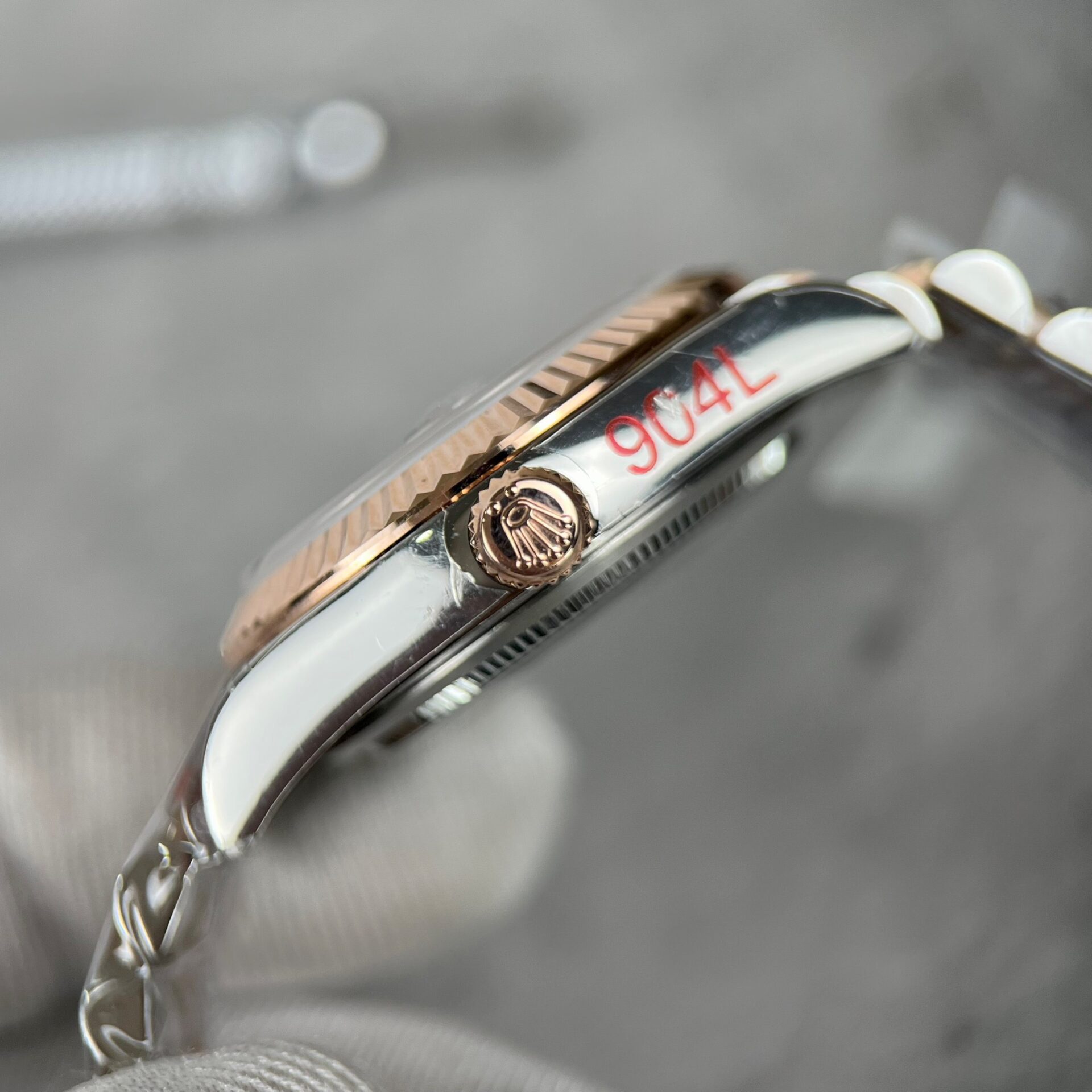 Rolex Datejust SS/RG Plated Chocolate Dial CZ Diamonds 31mm Jub Super Clone