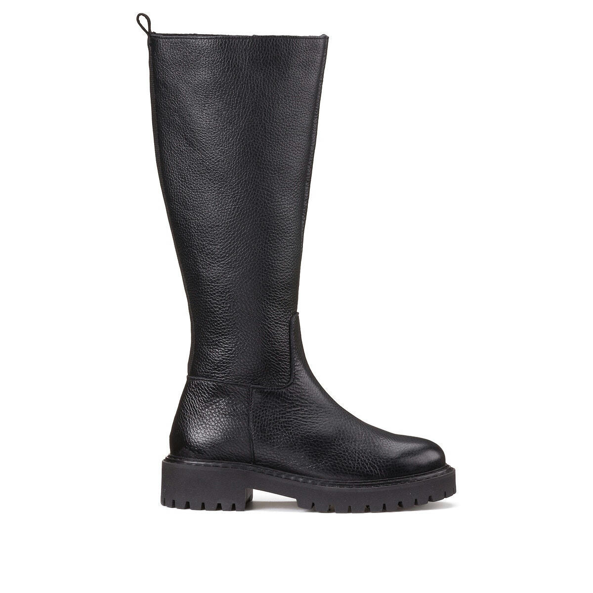 Bottes en cuir à semelle crantée