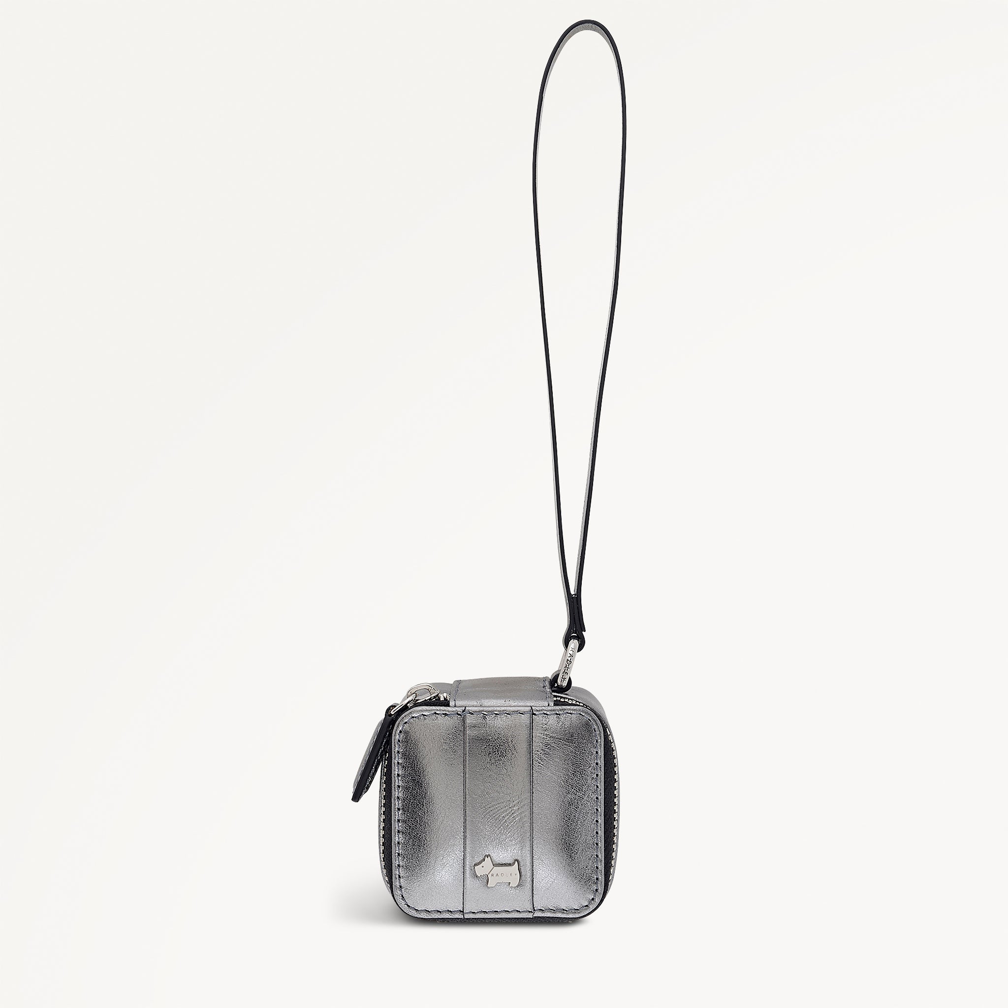Cube Charm - Leather Zip Around Bag Charm
