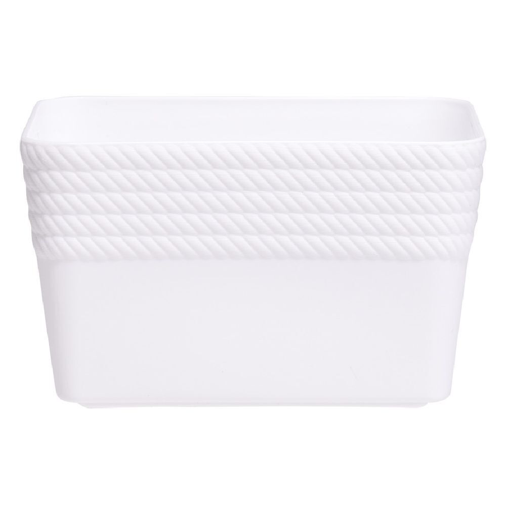 BoÎte plastique blanc 14x11xH8,5cm
